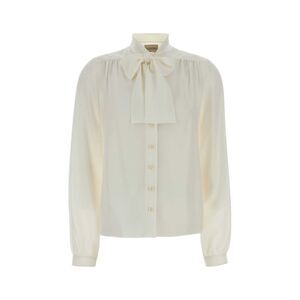 Valentino Garavani Women Ivory Crepe Shirt